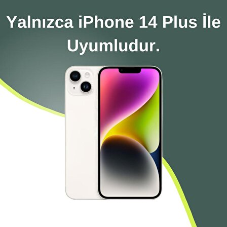 iPhone 14 Plus Uyumlu Lux Işıltılı İnci Charmlı Kalpli Kılıf