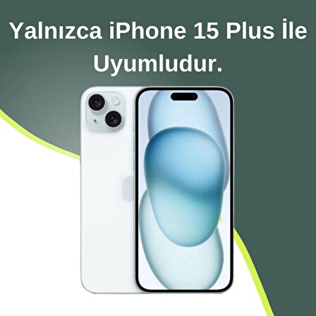 iPhone 15 Plus Uyumlu Lux Işıltılı İnci Charmlı Kalpli Kılıf