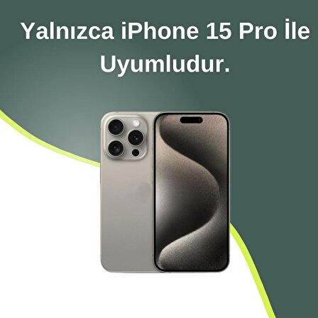 iPhone 15 Pro Uyumlu Pembe Pırlanta Taşlı Kılıf