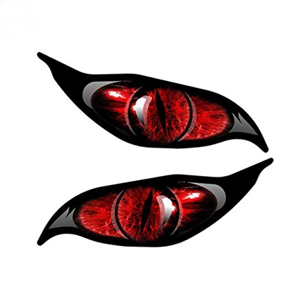 Kırmızı Gözler Araba Sticker Yapıştırması Oto Etiket 13CM