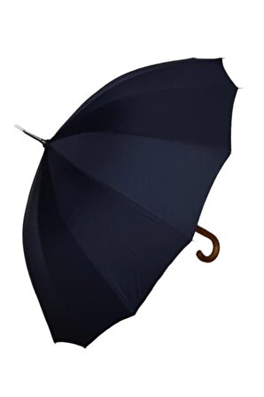 Snotline-April Erkek Baston Şemsiye Ahşap Sap Siyah Renk