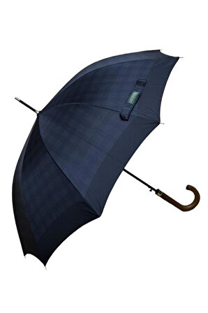 Snotline-April Erkek Baston Şemsiye Ahşap Sap Siyah Renk 100 Cm Çap