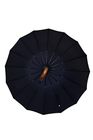 Protokol Boy Erkek Şemsiye 16 Telli Sinan Aydın Siyah Renk Şemsiye