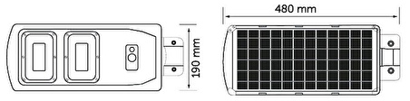 İnoled 60W Solar Sokak Armatürü