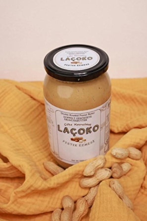 LAÇOKO 2 Kg İsme – Kişiye Özel Şekersiz, Saf, Katkısız Fıstık Ezmesi Glutensiz, Vegan, Doğal Çifte Kavrulmuş Yer Fıstığı Ezmesi (2 KG) Peanut Butter