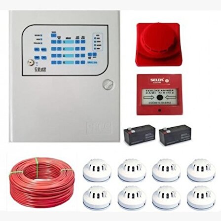 8 Bölgeli Yangın Alarm Sistemleri Seti