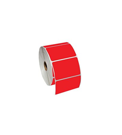 EMBA 30X60 Kırmızı Barkod Etiketi Termal 1000 Li Sarım