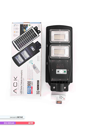 ACK 120 LED li LED Solar Sokak Armatürü 6500K Beyaz Işık 3.2V 60W AT42-06031