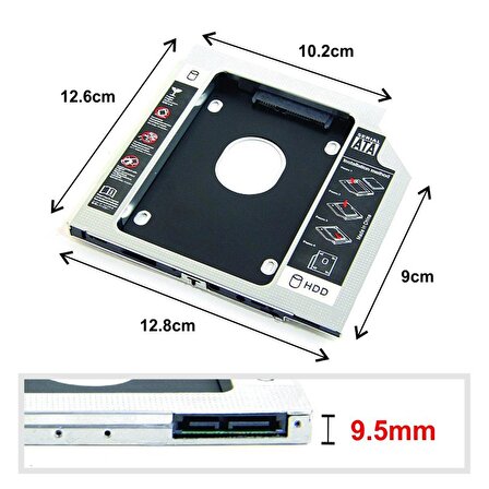 GABBLE NOTEBOOK KIZAK KUTU HDD SSD 9.5MM SATA G-509