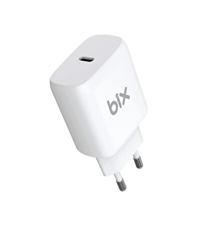 Bix BX-PD20TA Type-C 20 Watt Hızlı Şarj Aleti Beyaz