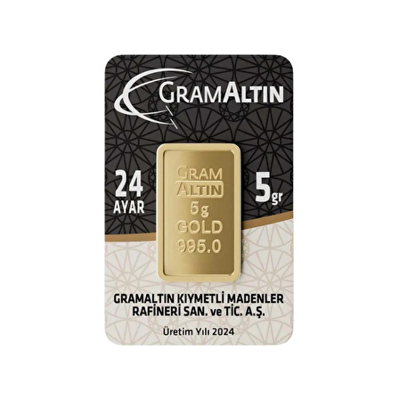 AgaKulche İAR 5 Gram Altın (995) 24 Ayar Külçe Altın