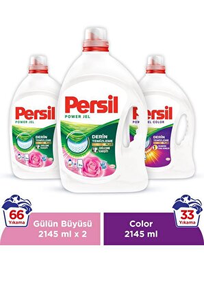 Persil Derin Temizleme Plus Karma Renkler İçin Sıvı Deterjan 3x2145 ml 99 Yıkama 