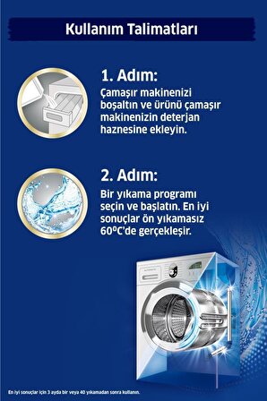 K2R Çamaşır Makinesi Temizleyicisi 2'li Set (4 Kullanımlık) 