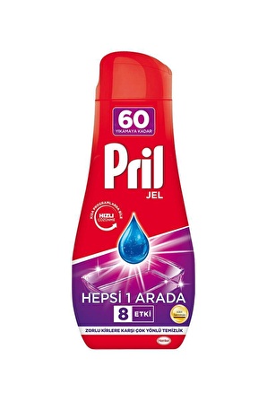 Pril Hepsi Bir Arada Jel Bulaşık Makinesi Deterjanı 1080 ml 