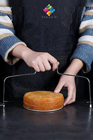 Pasta Kesme Teli 32 cm. + 10 lu Krema Sıkma Torbası