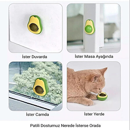 192 Avokado Tasarımlı Kedi Yalama Topu