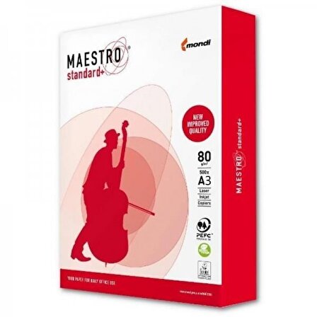 Mondi Maestro A3 Fotokopi Kağıdı 80Gr 1 Koli 5 Paket 2500 Sayfa