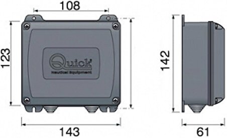 Quick Kablosuz uzaktan kumanda alıcısı. 10.5 - 31 V DC 4 Kanal