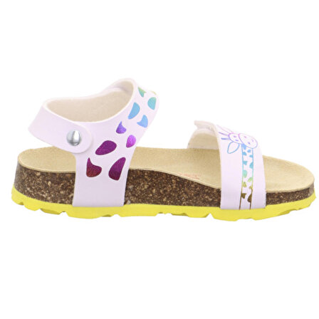 Super Fit  Kız Çocuk - Genç Sandalet 1-000123-1020-1 Süperfit FUSSBETTPANTOFFEL BEYAZ