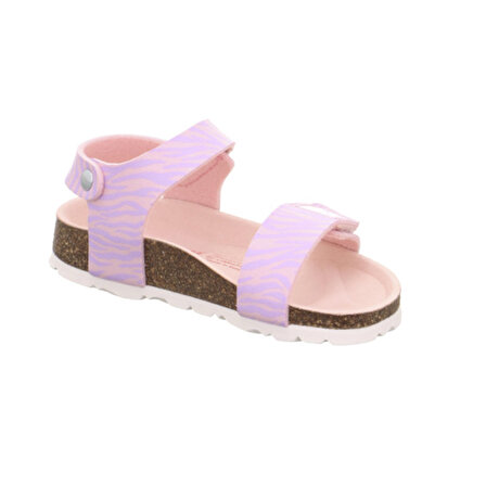 Super Fit  Kız Çocuk - Genç Sandalet 1-000123-5510-1 Süperfit FUSSBETTPANTOFFEL KIRMIZI