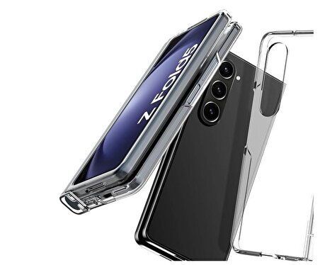 Samsung Galaxy Z Fold 5 Kılıf Fold TPU Silikon - Şeffaf