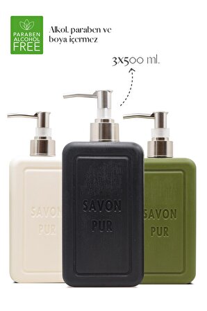 Savon De Royal Savon Pur Luxury Vegan Sıvı Sabun Karma Paket 3 x 500 ml
