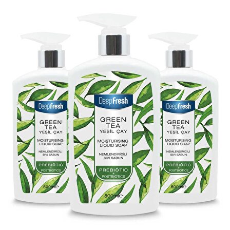 Deep Fresh Prebiyotik Nemlendirici Sıvı Sabun Yeşilçay 3 x 500 ml