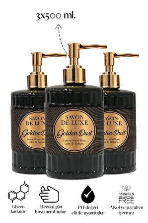 Savon De Luxe Classic Line Golden Dust Luxury Sıvı Sabun 500 ml x 3 Adet