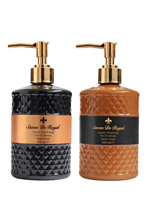 Savon De Royal Luxury Vegan Sıvı Sabun Black ve Eden s Pearl 500 ml x 2 Adet