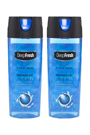 Deep Fresh Cool Men Canlandırıcı Tüm Ciltler İçin Kalıcı Kokulu Duş Jeli 2 x 500 ml