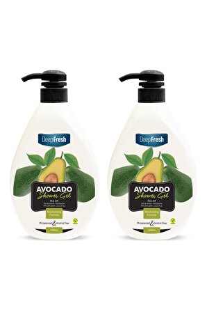 Deep Fresh Avokado Aromalı Tüm Ciltler İçin Kalıcı Kokulu Duş Jeli 2 x 1000 ml