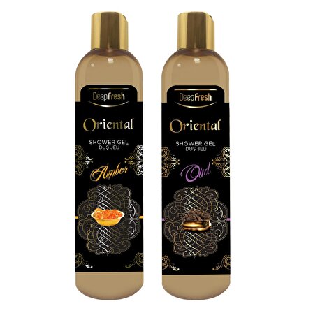 Deep Fresh Oriantel Amber & Öd Ağacı Aromalı Nemlendirici Tüm Ciltler İçin Kalıcı Kokulu Duş Jeli 2 x 400 ml