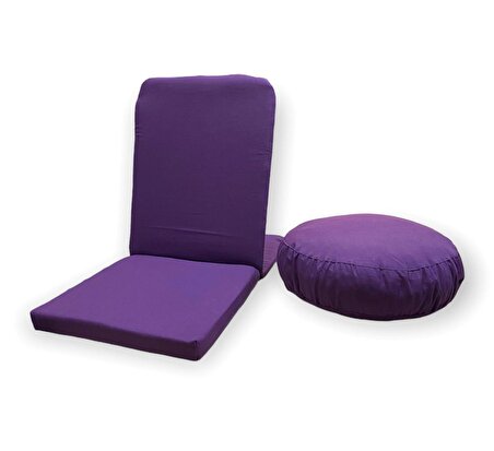 Meditasyon Sandalyesi (Backjack) & Meditasyon Minderi / Antibakteriyel Duck Kumaş - 2'li Set