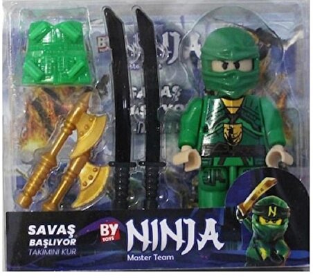 Ninja Figür / Ninja Samuray Oyun Figür / Ninja Samuray Oyun Figür / YEŞİL