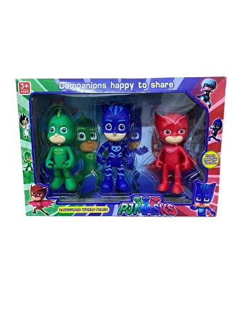 Pjmasks 3'lü Karakter Figür Oyuncak Seti Pijamaskeliler Oyuncak 3 Karakter