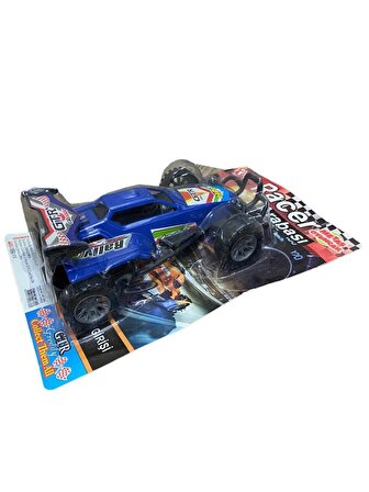 Racer Sürtmeli Kırılmaz Formula Yarış Arabası - Racer Oyuncak Sürtmeli Yarış Arabası / Mavi