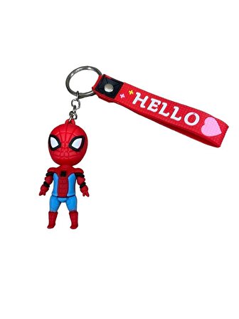 Efsane Süper Kahraman Spiderman Karakter Silikon Anahtarlık Çanta Süsü