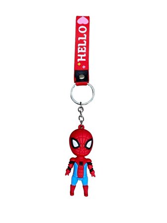 Efsane Süper Kahraman Spiderman Karakter Silikon Anahtarlık Çanta Süsü