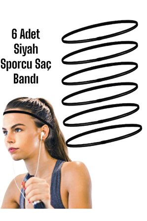 Sporcu Saç Bandı - Yoga Saç Bandı - 6'lı Paket