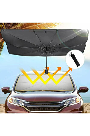 Araç Şemsiyesi Bütün Araçlara Uyumlu Katlanabilir Şemsiye Güneşlik