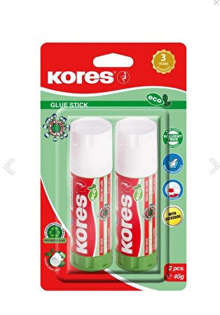 Kores Beyaz Yapıştırıcı Glue Stick Yapıştırıcı 2x 40G