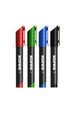 K-marker Permanent Kalıcı Kalem - Mavi Renk Yuvarlak Uç