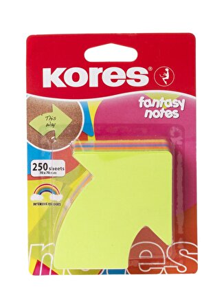 Kores Çok Renkli Çocuk Not Kağıdı Not Kağıdı 70x70mm 250 Yaprak