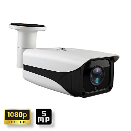 6 Kameralı Set - Araç İnsan Yüz Hareket Algılayan 4 Array Ledli 5MP  Lensli 1080P Metal Kasa Güvenlik Kamerasi Seti 3004-1