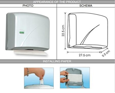 Omnipazar Vialli K1 Z Katlı Kağıt Havlu Dispenseri 200' lü Beyaz
