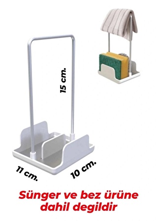 BULAŞIK SÜNGERi VE YIKAMA BEZİ STANDI-TEPSİSİ, MUTFAK ORGANİZERİ