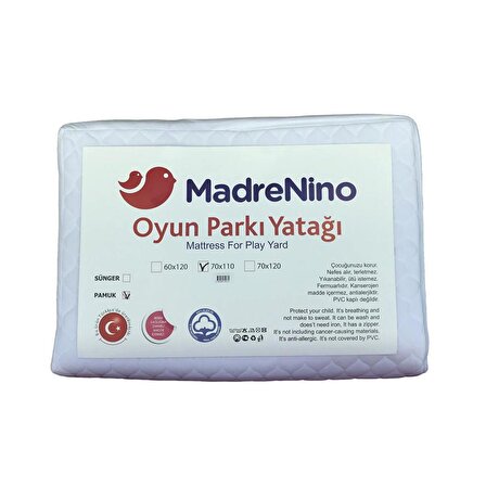 MadreNino Pamuk Oyun Parkı Yatağı 70x110 