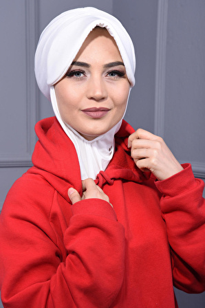 Spor Şapka Scarf Ekru - Ekru