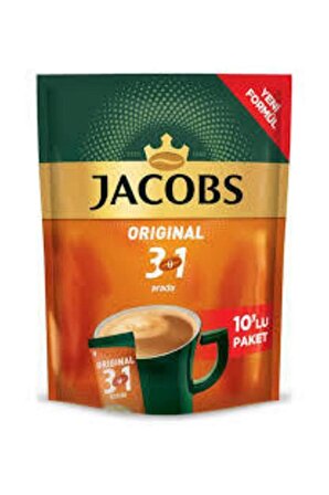 Jacobs Gold 3'ü 1 Arada 18 gr 10'lu Yumuşak Lezzet Hazır Kahve