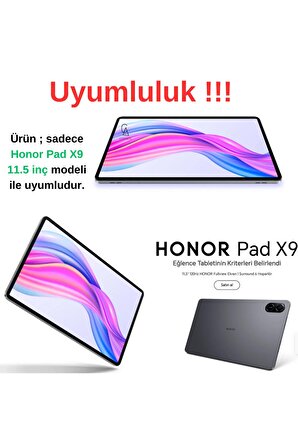 Honor Pad X9 11.5 inç 360° Dönebilen Standlı Tablet Kılıfı Ekran Koruyucu ve Kalem Seti Pembe